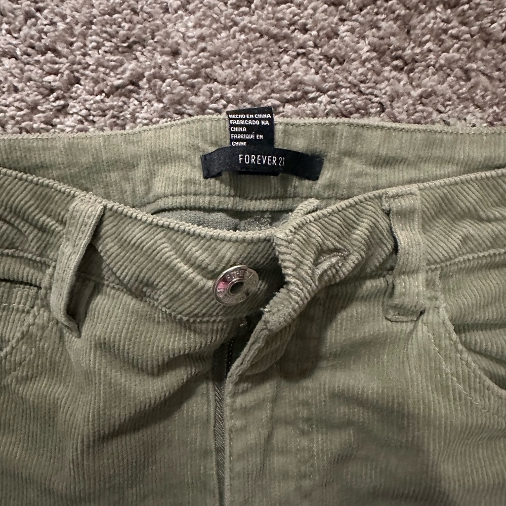 Forever 21 Men's Sage Corduroy Pants